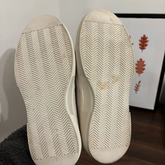 J Slides NYC Aileen Ivory Cream Leather Platform Slip-On Sneakers - Picture 11 of 11